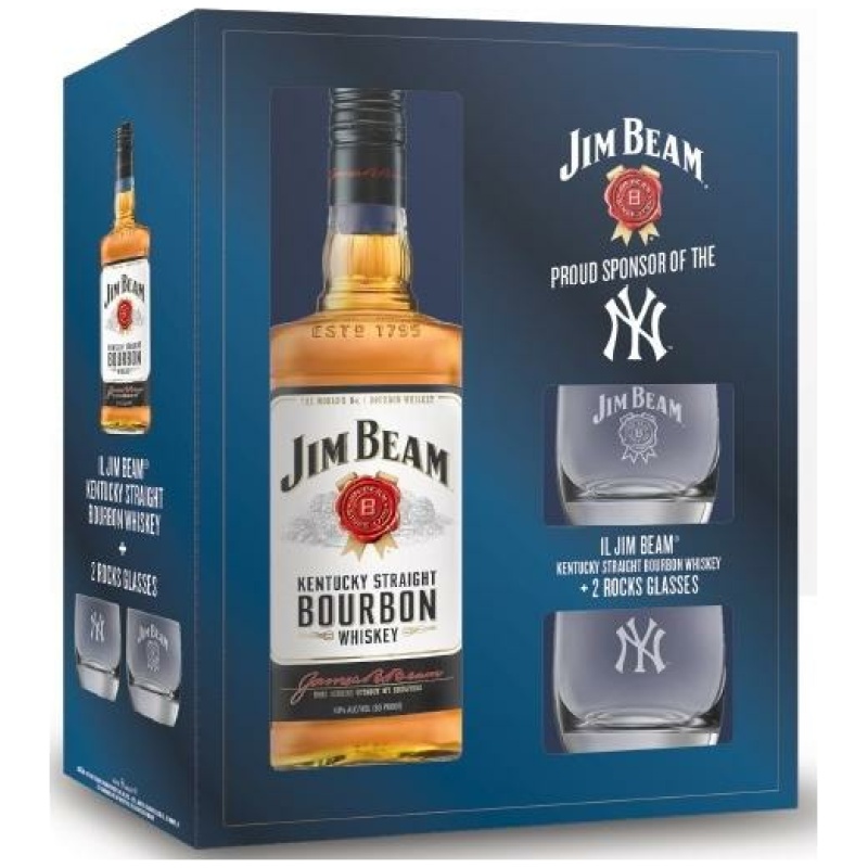 Jim Beam White Label Yankees Bourbon 1L